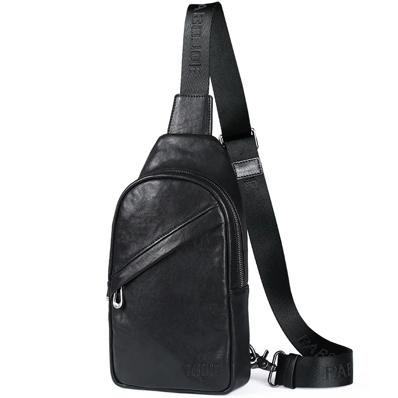 

men high grade Chest Bags genuine leather bag 100% cow leather Pabojoe brand shoulder bag