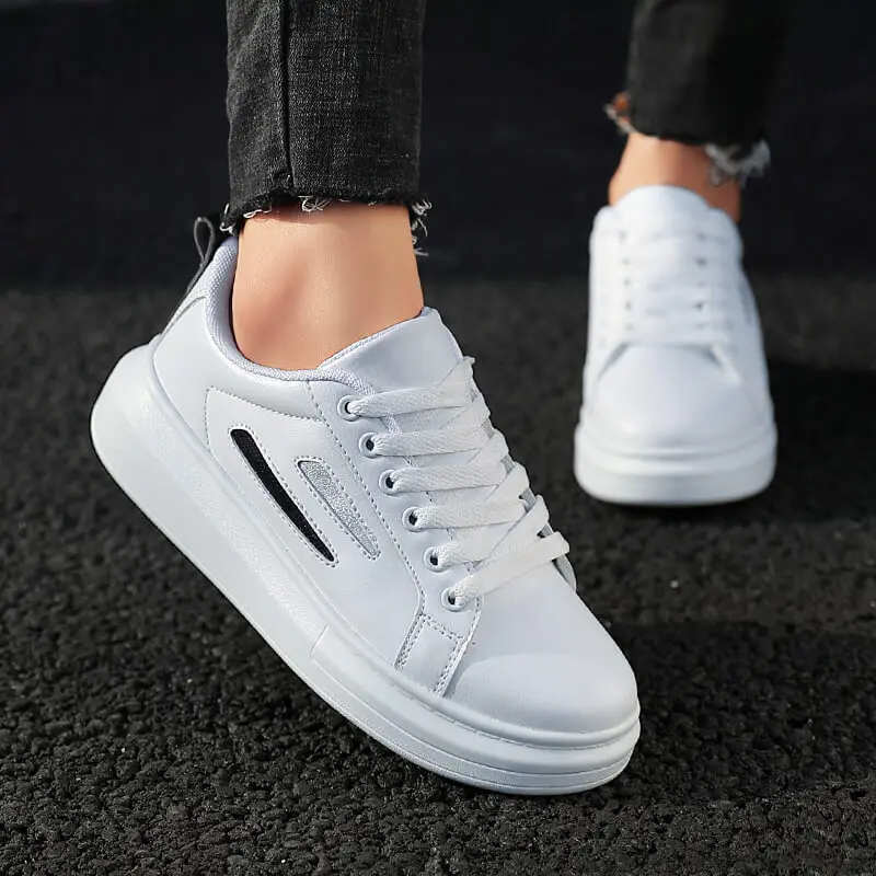 sneakers with flat bottoms