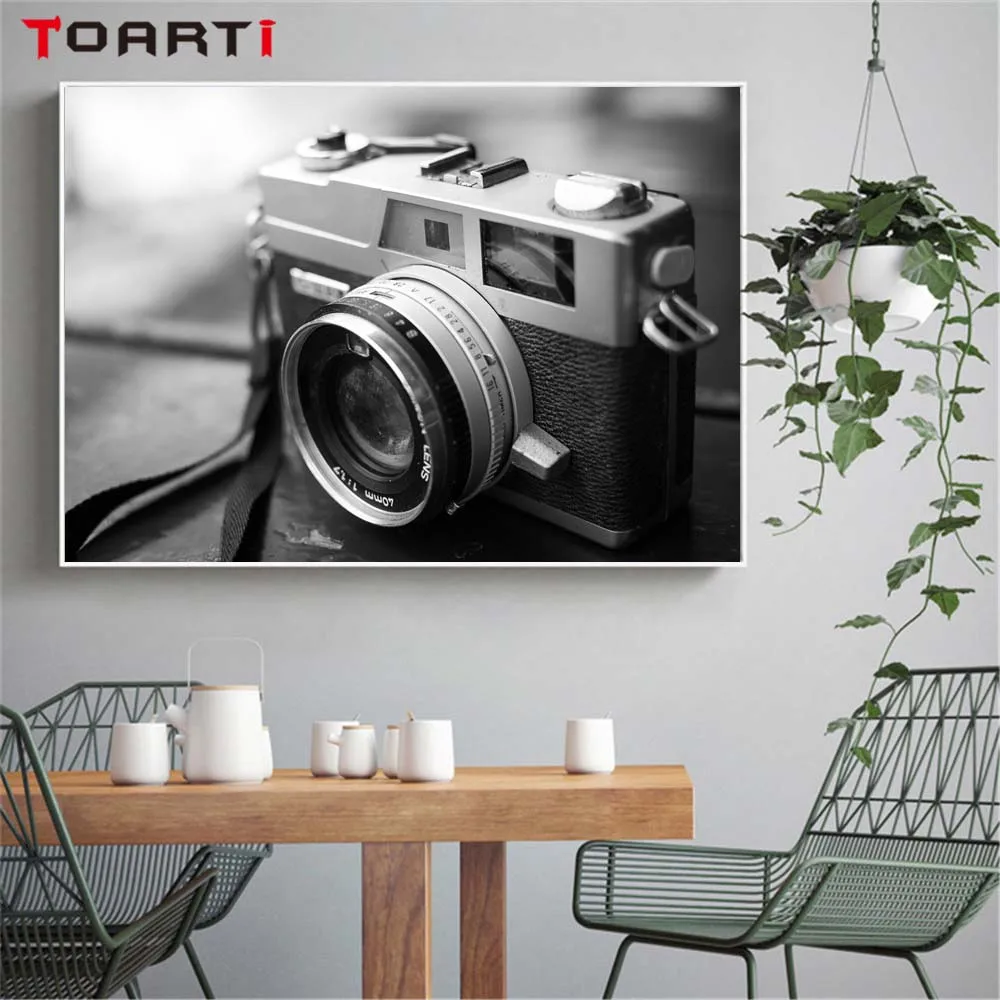 Realistic Life Scene Shoot Picture Wall Art Canvas Painting Black&White Mural Vintage Posters&Prints Living Room Home Decoration (8)