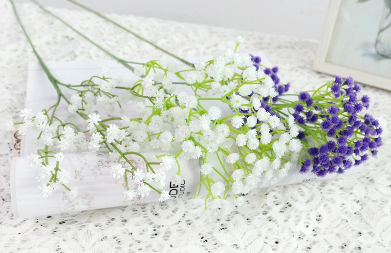 JAROWN Simulation Gypsophila Flower Branch Artificial Wedding Decorative DIY Silk Fake Flower Home Party Feast Decor Flores  (19)