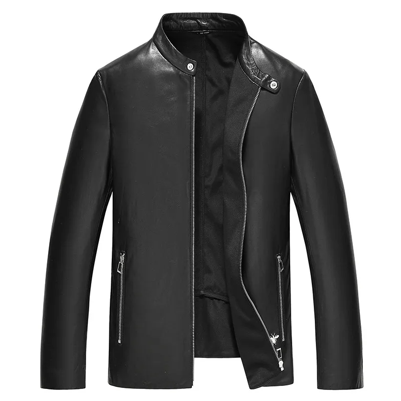 

Genuine Leather Jacket Autumn Winter Jacket Men Real Sheepskin Coat for Men Streetwear Motorcycle Jacket JLK17KD17603 MY1945