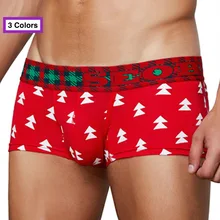 SEOBEAN, мужские боксеры, шорты, Рождественский фестиваль, neopreno hombre, хлопковые мужские боксеры, нижнее белье, трусы-боксеры с низкой посадкой для мужчин, calson homme