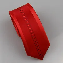 Lammulin Галстуки Для мужчин костюм шейный галстук красного и темно-красного цвета с вертикальными полосами шейный платок из микрофибры границы дизайн узкий галстук 6 см Gravata