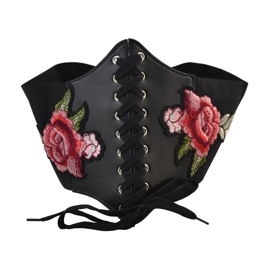 

Women's Elastic Stretch Wide Band Waspie Corset Waist Belt PU Leather Belt High Waist Cincher Punk Gothic Body Chains Jewelry