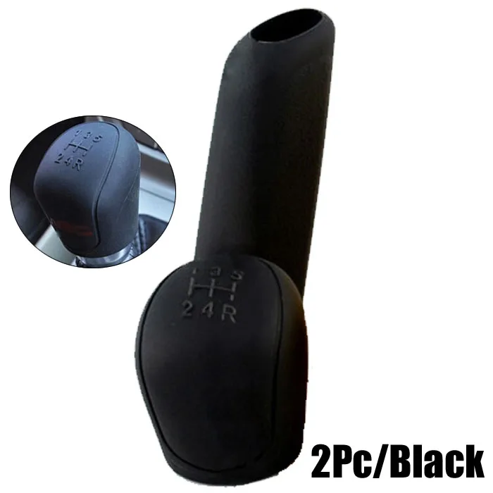 Compre 2 pçs universal manual do carro silicone engrenagem cabeça shift  knob capa coleiras de freio de mão caso