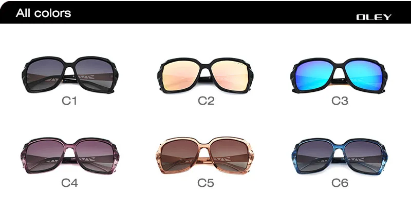 OLEY, негабаритных солнцезащитных очков, женские роскошные брендовые дизайнерские Элегантные поляризованные очки, женские призматические очки Oculos De Sol mulher