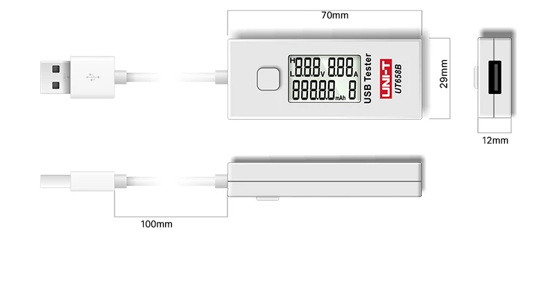 UNI-T USB Тестер DC Цифровой вольтметр amperimetro измеритель напряжения тока Ампер Вольт Амперметр детектор банк питания индикатор заряда