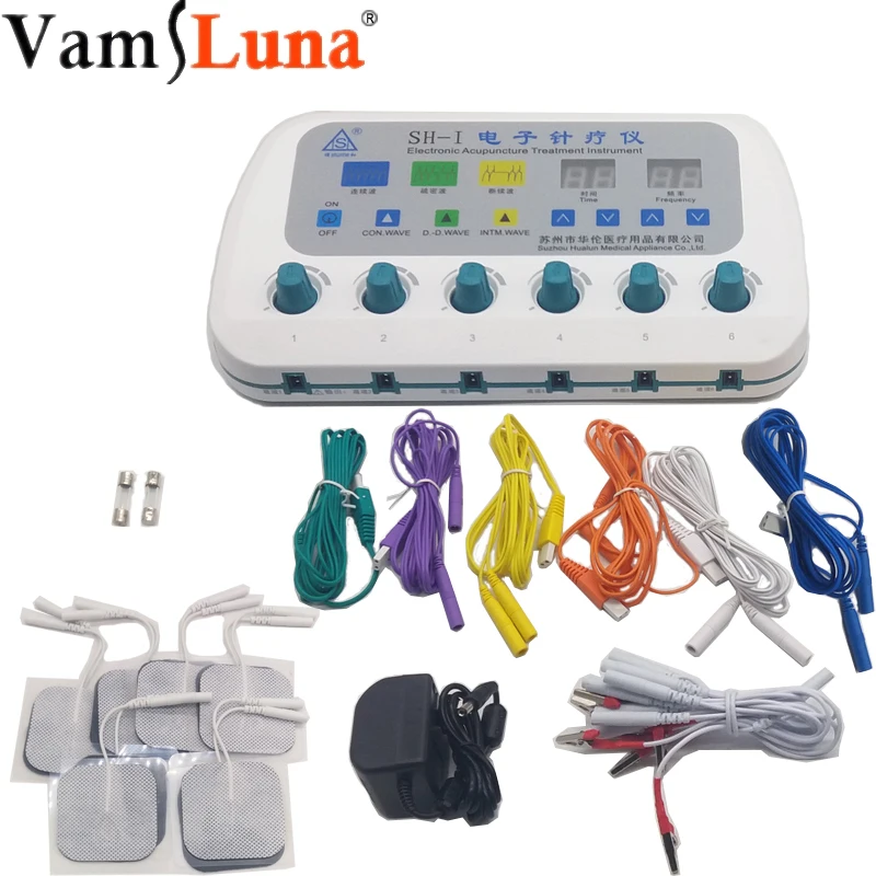 Electric Acupuncture Stimulator Machine SHI Massager Body Care With 6
