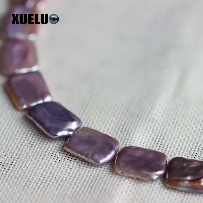 XUELUO 15 20 мм Природные искусственные Квадратные бусины из пресноводного жемчуга