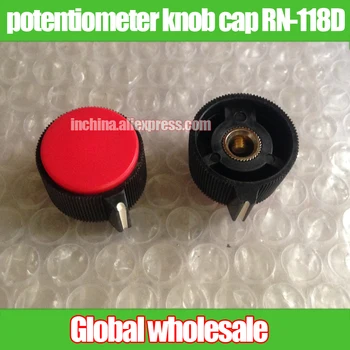 

2pcs Taiwan plastic potentiometer knob cap RN-118D hole 6MM / width 28.5MM high 16.2MM