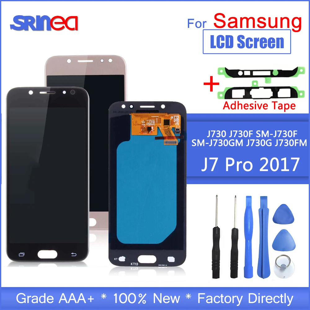 

For Samsung Galaxy J7 Pro 2017 J730 J730f Lcd Display And Touch Screen Digitizer Assembly Adjustable With Adhesive Tools