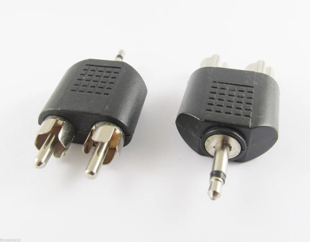 3 шт. 5 мм 1/8 &quotмоно штекер на 2 двойных RCA Phono Y сплиттер аудио адаптер