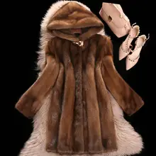 Faux Mink Fur Coat Women Winter New Fake Fur Coats For Women Long Artificial Fur Imitation Fur Jackets Plus Size 6Xl K966