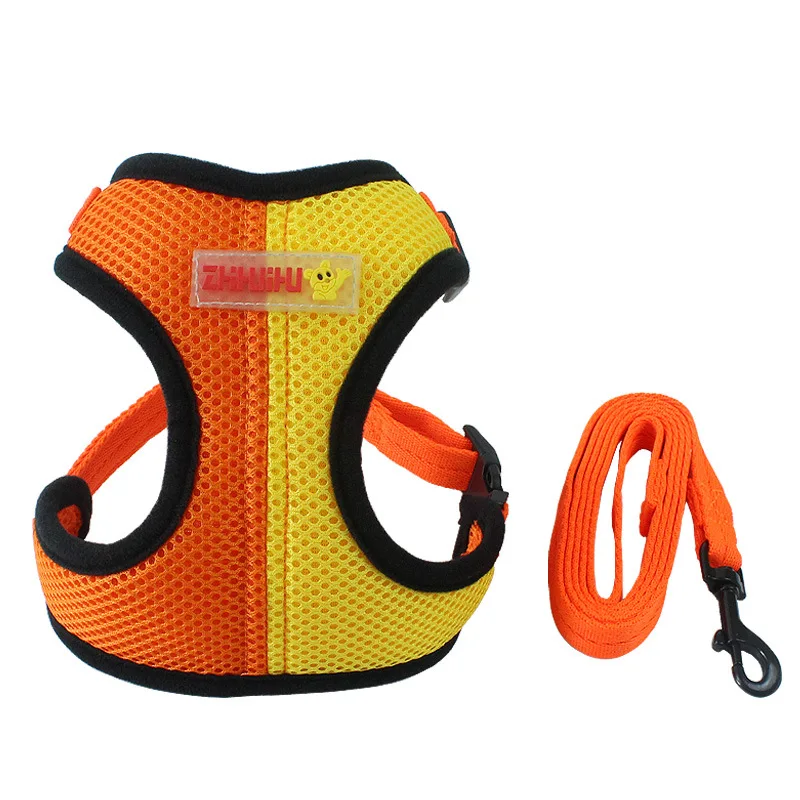 

Breathable Mesh Pet Dog Cat Harness Adjustable Vest Harness Suit with Walking Lead Leash for Small Medium Puppy Dog Dropshipping