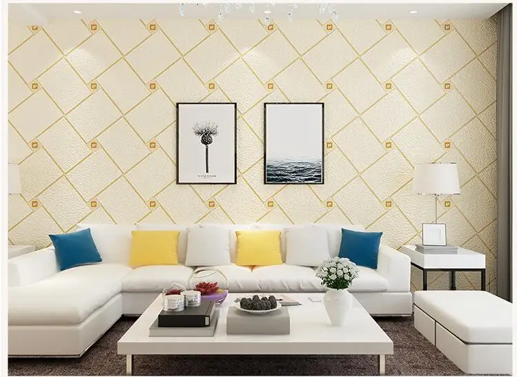 Waliicorners Modern minimalist 3d living room TV background wall non-woven wallpaper imitation marble pattern geometric wallpaper 18 QQ20180411221859