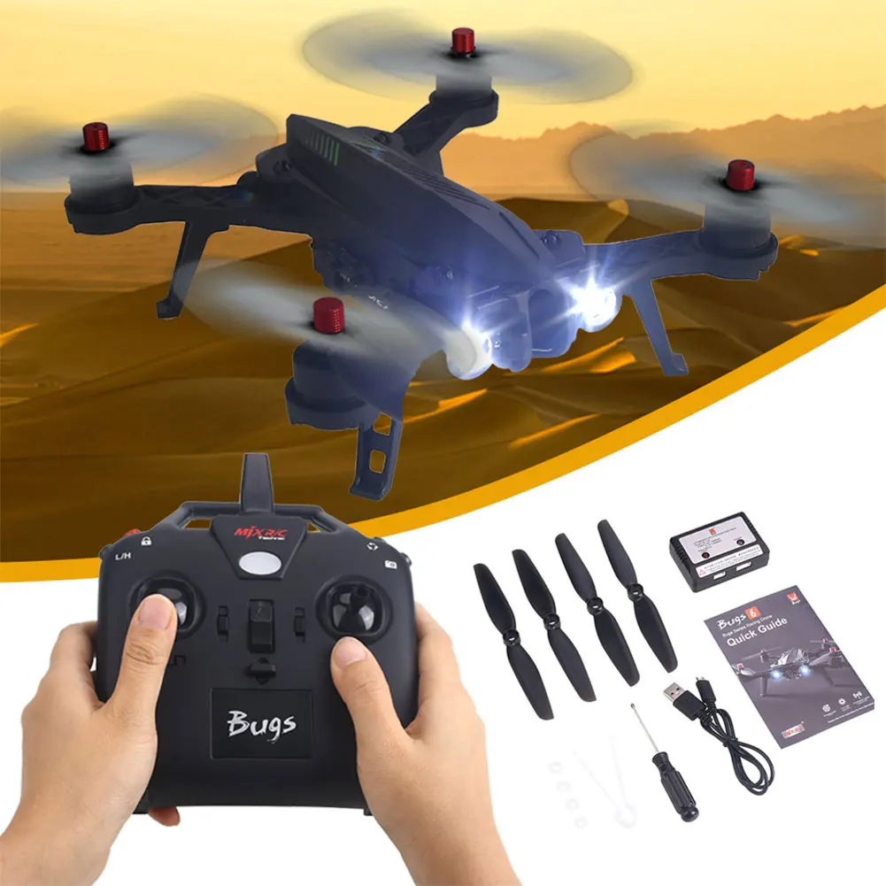 

Four-Axis Aircraft UAV Helicopter Drone 4CH B6 Black ABS Speed Adjustable Compete for Speed for MJX B6 360degree Rolling