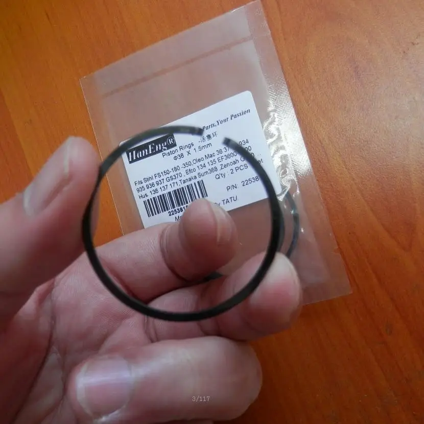 

PISTON RING FITS EFCO 137 EF3600 3800 OLEO-MAC 233 435BP 735S 735T 935DX 936 937 GS370 BC380T STRIMMERS CHAINSAWS CYLINDER KIT