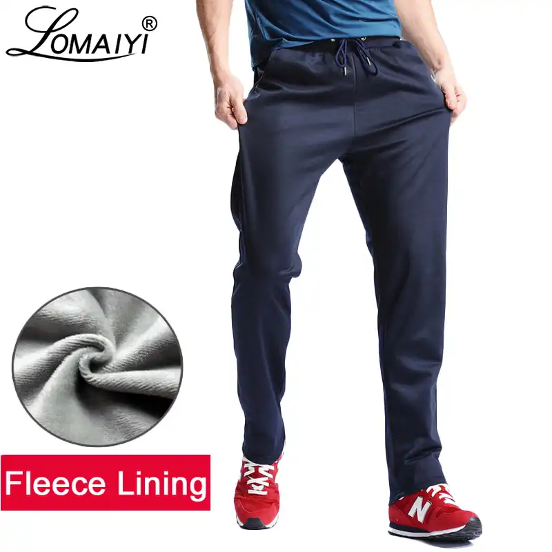 track pants with fleece lining