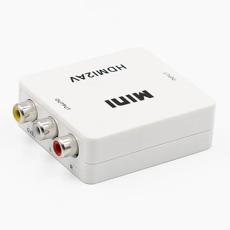 Цифровой HDMI2AV видео преобразователь коробка HDMI к RCA AV/CVBS адаптер Поддержка HD 1080P NTSC