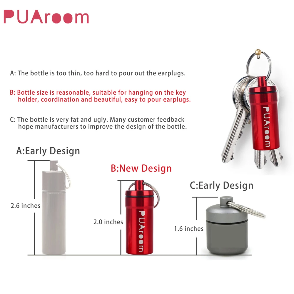 PUAroom High Fidelity Earplugs With 2 Different Sizes Reusable Silicone Ear Plugs for Musicians Motorcycles Live Events and More PUAroom High Fidelity Earplugs With 2 Different Sizes Reusable Silicone Ear Plugs for Musicians Motorcycles Live Events and More