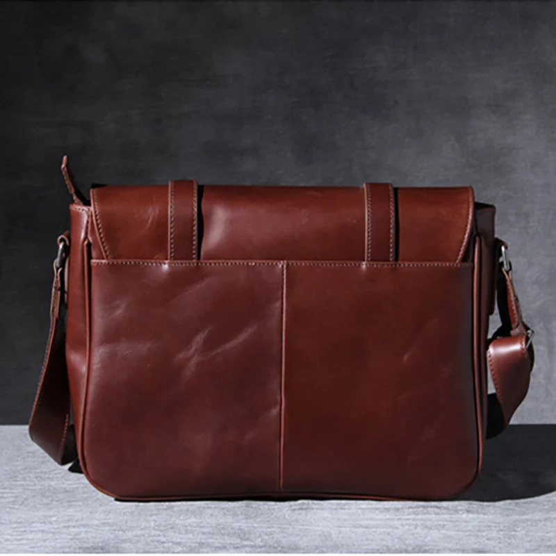 AETOO Retro casual head cowhide postman bag leather shoulder crossbody bag male handmade bag