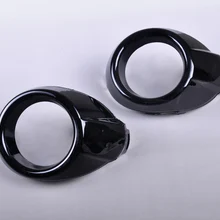 CITALL автомобиль 2 шт. черный ABS пластик с глянцевой краской передний правый и левый Противотуманные фары рамка лампы Накладка для Ford Focus 2012