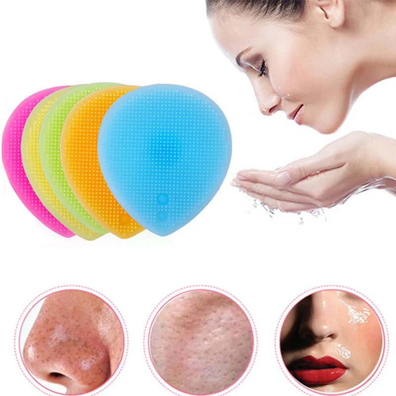 1pc Silicone Face Brush Facial Cleansing Skin SPA Scrub Pad for Gentle Exfoliating Removing