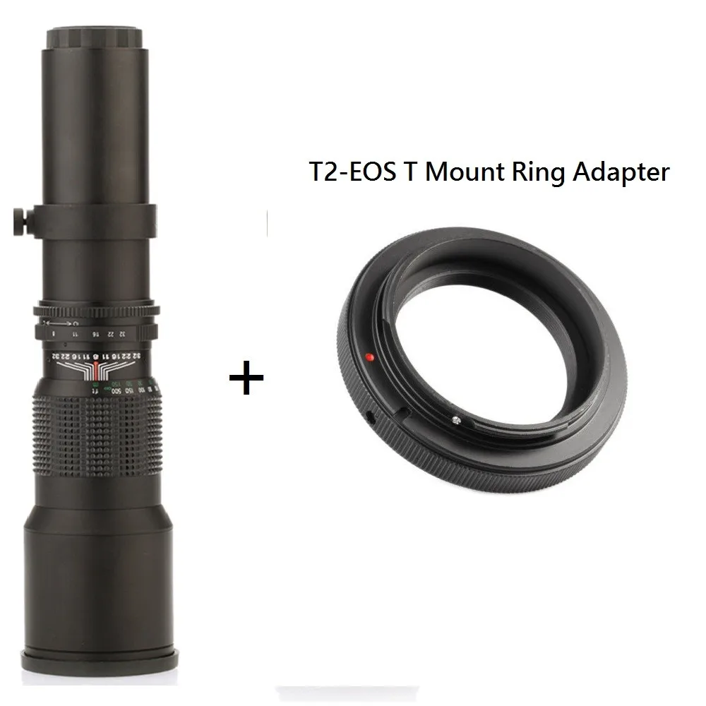

Lightdow 500mm F8.0 Lens Manual Telephoto Prime Lens with T2 Adapter Ring for Canon Nikon Sony Pentax Cameras