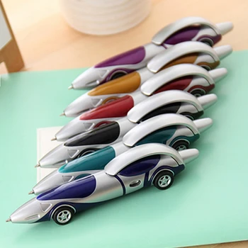 

2pcs New Cute Kawaii Plastic Rotatable Car Ballpoint Pen Novelty Multifuction Pen Creative Products Gift Korean Stationery