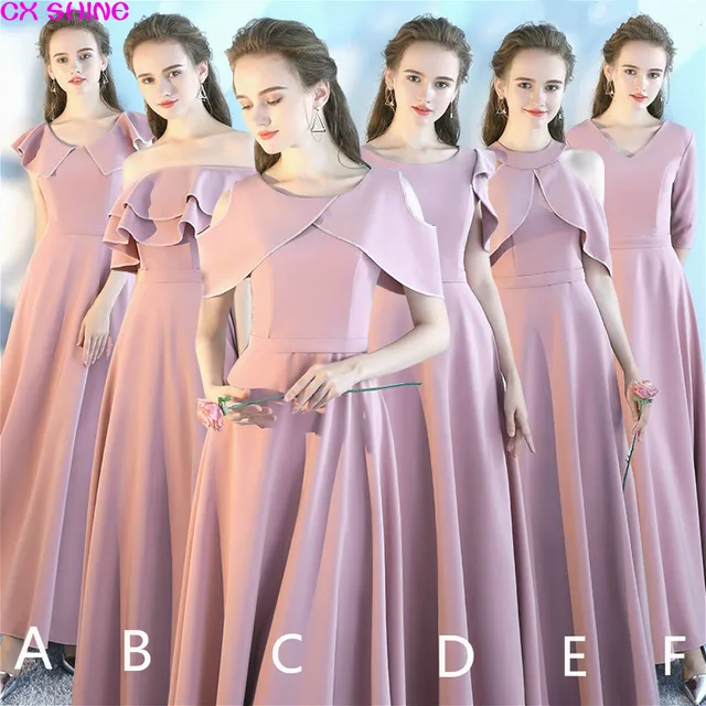 Cx Shine New Custom Size Elegant Wedding Long Bridesmaid Dresses Cx Shine New Custom Size Elegant Wedding Long Bridesmaid Dresses Dusty Pink Color Dress