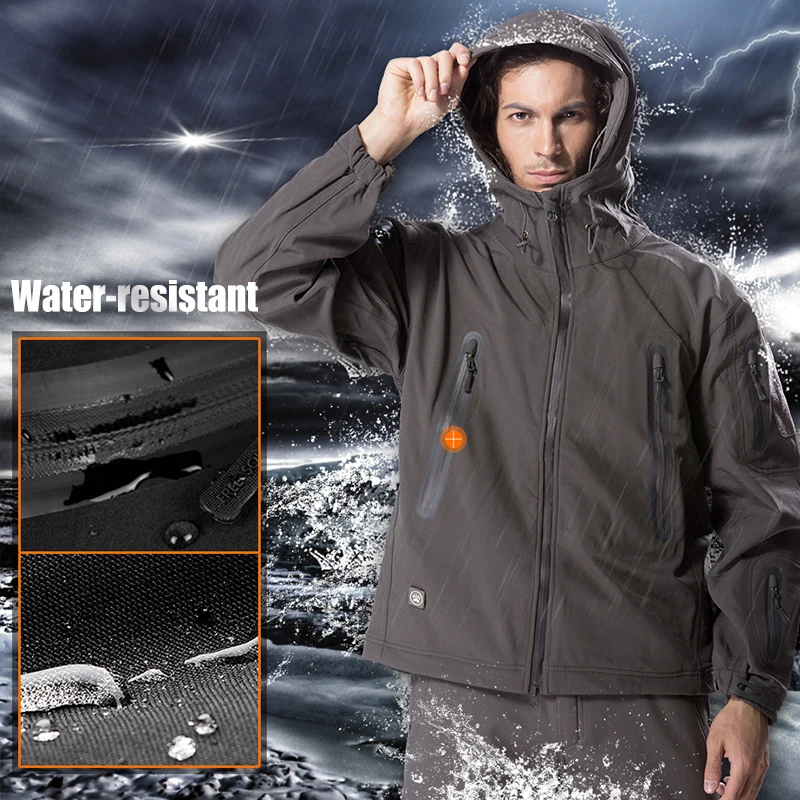 FREE SOLDIER outdoor camping instant waterproof windbreaker softshell jacket men's coat thermal outwear clothing large US size