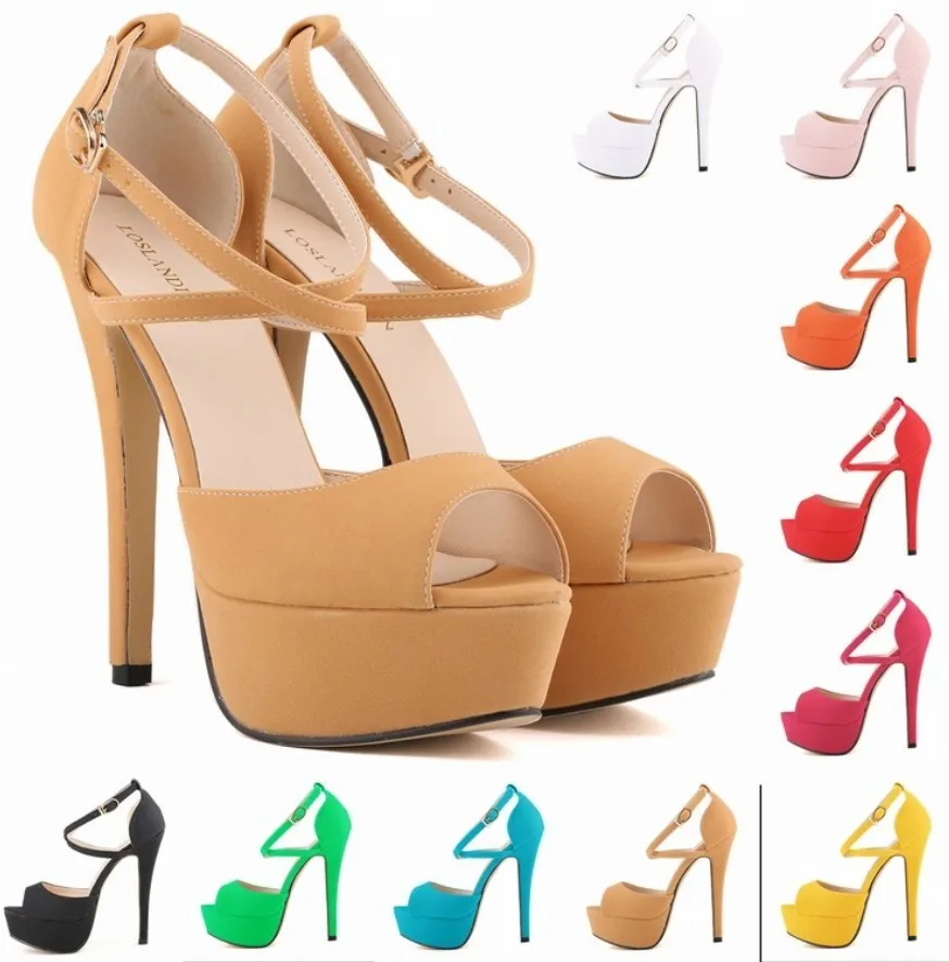 Candy Color colorful font b womens b font peep open toe platform criss cross strappy ankle