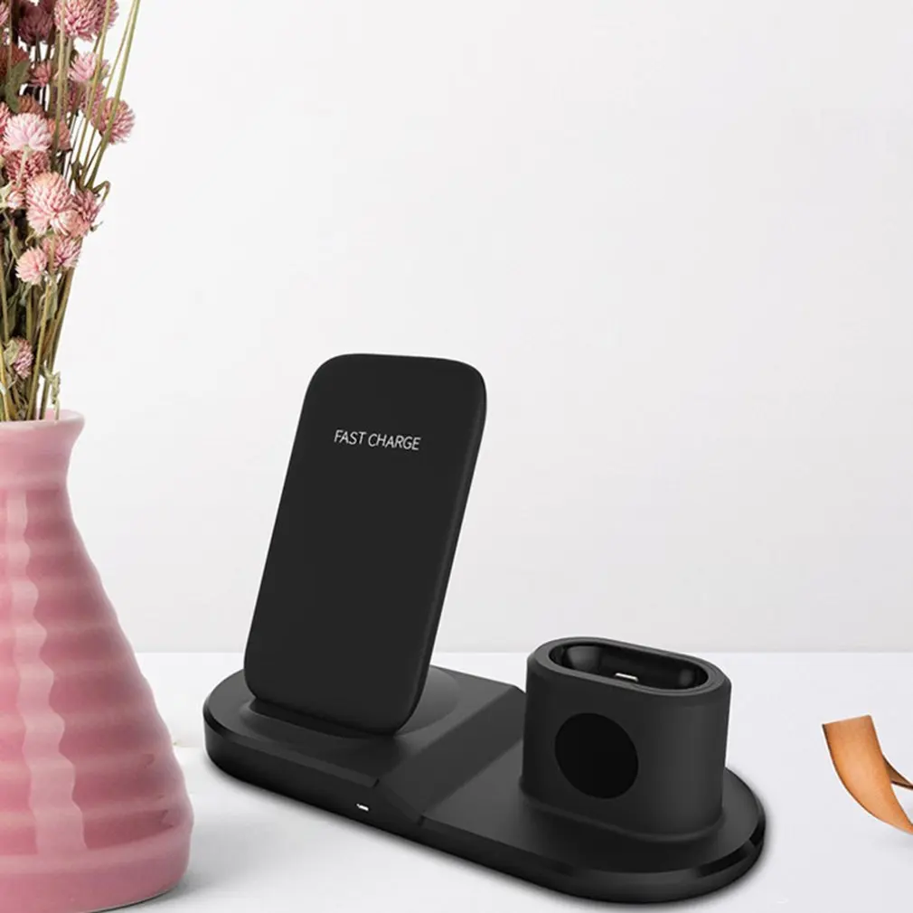 

OJD-45 Multifunctional Headset Watch Mobile Desktop Wireless Fast Charging Three-in-one Wireless Charger