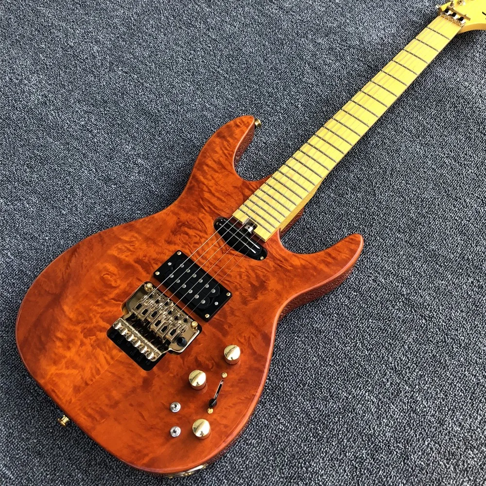

New arrival Reb Burst Maple top Jackson Electric Guitar, Factory custom 6 Strings Guitarra Gold heardware Free shipping