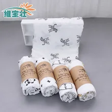 2016 Promotion Sale Geometric 0-3 Months 100% Eco-friendly Organic Bamboo Softest Muslin Swaddle Blankets Baby Blankets47″x47″