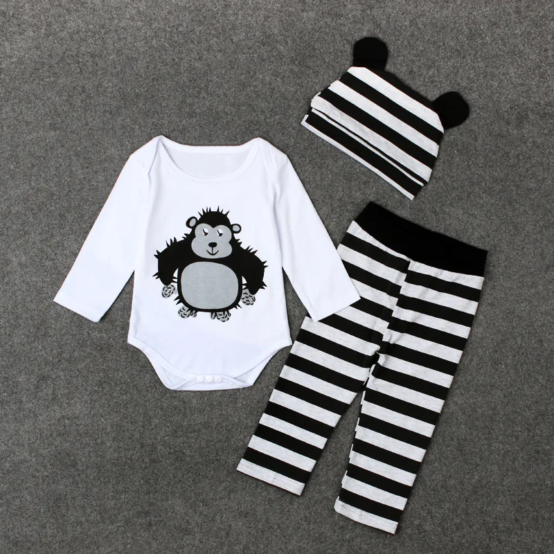 2016 mameluco infantil bebé Niños Niñas mono recién nacido bebe ropa de bebé cute Ladybug mameluco bebé orangután trajes