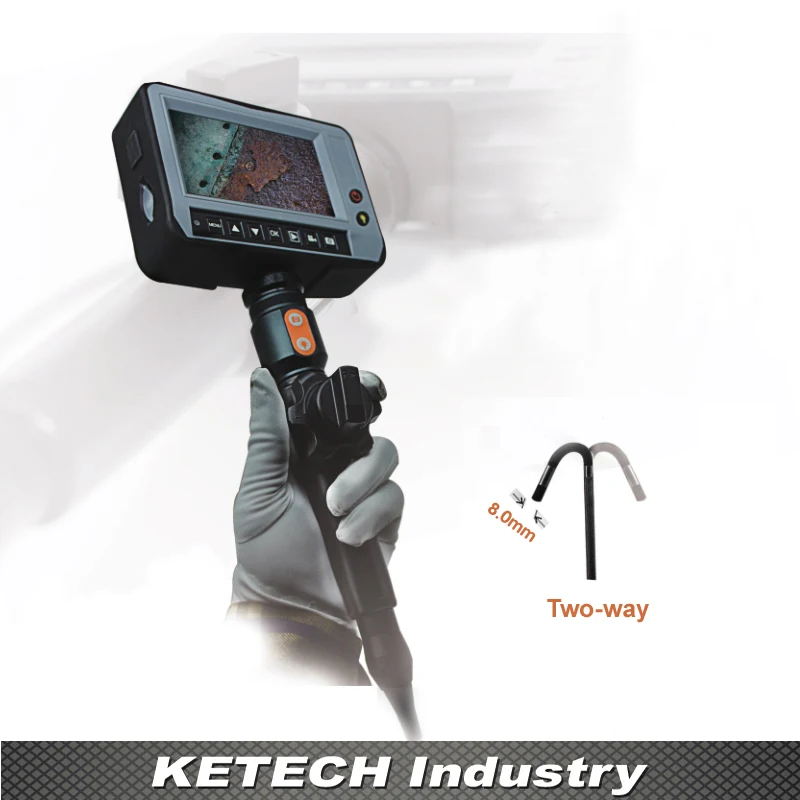 

DR4580T1 2 Way Direction Video Borescope Portable 4.3''LCD Snake Scope Industry Endoscope OD 8.0mm Inspection Camera Endoscope