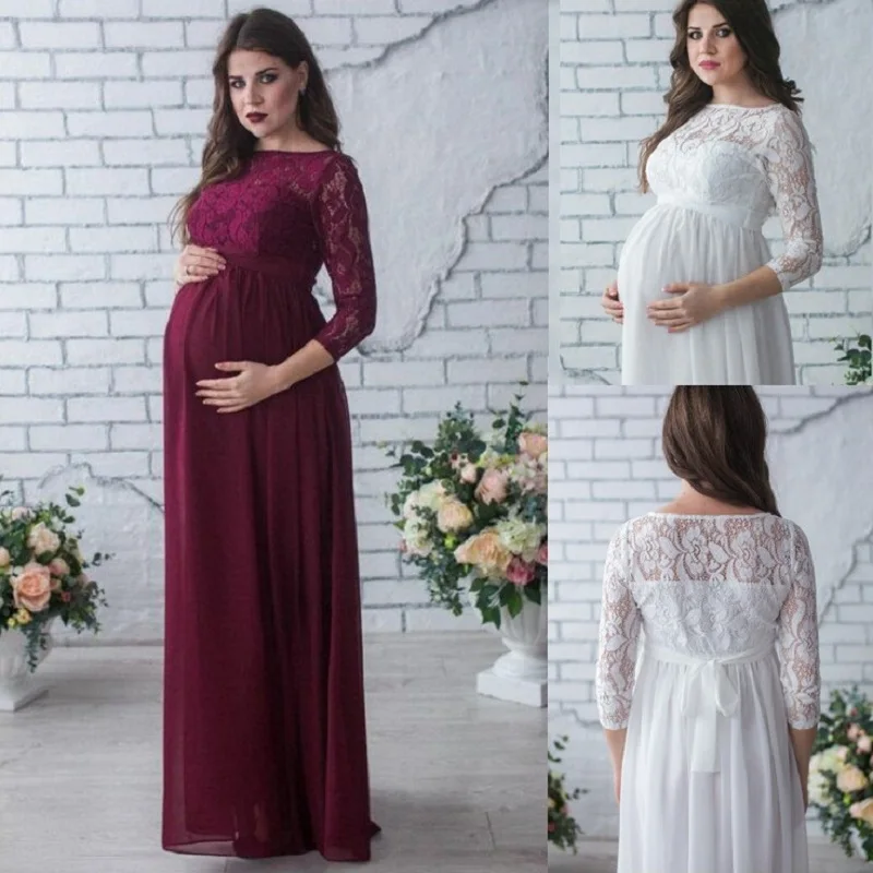 

Maternity dresses pregnancy dress evening party clothing materntiy dresses for photo shoot Maternity's photography clothing 1117