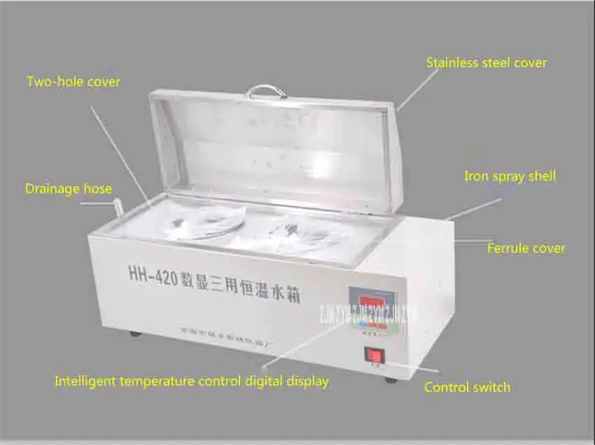 HH-420 цифровой дисплей постоянная температура резервуар для воды Электрический Отопление нержавеющей стали высокая температура