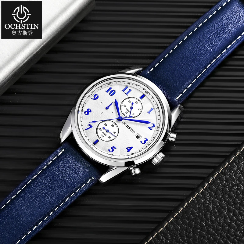 OCHSTIN Chronograph Sport Mens Watches Casual Quartz Wrist Military Army Business Male Clock Horlog