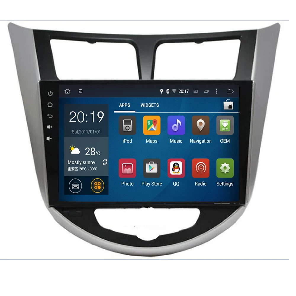 Android 10 автомобильный Радио мультимедийный плеер для Hyundai Solaris Verna Accent 2011 2012 2013 2014 2015