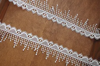 

off white Venise Lace Trim with tassel DG120B 10yardS