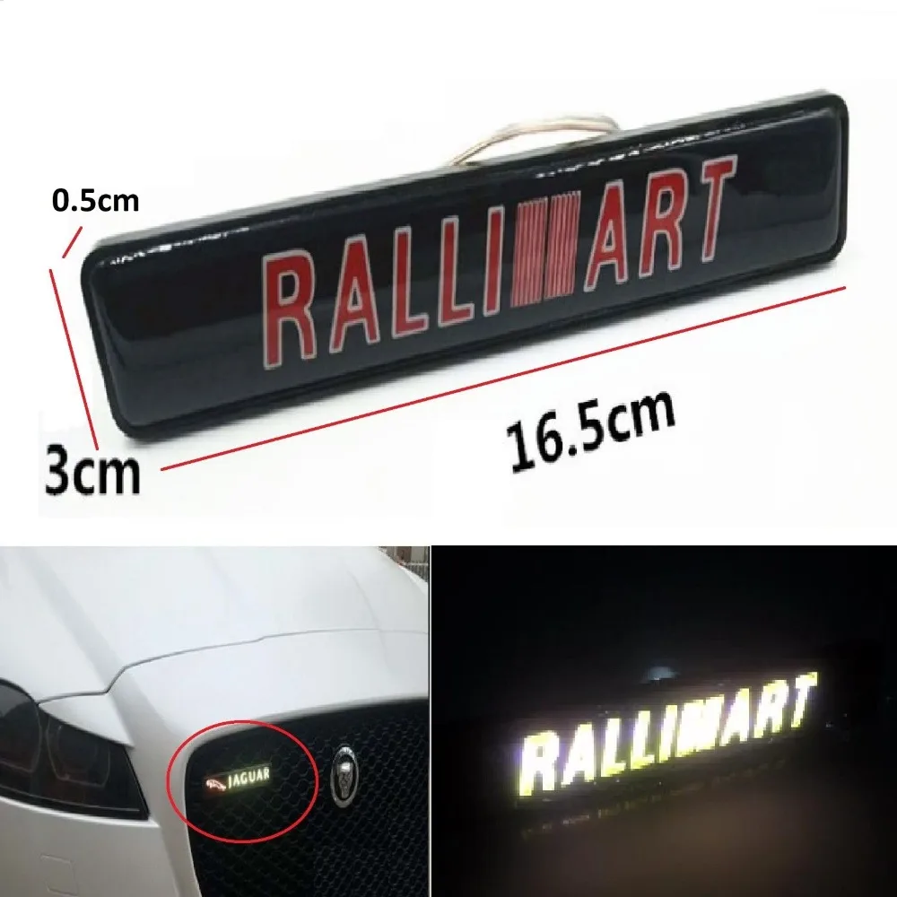 RALLIART логотип светодиодный светильник Передняя решетка автомобиля значок