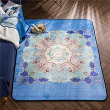 Европейский Дворцовый стиль гостиная ковер печать в формате HD Кристальный бархатный коврик нескользящий ползающий коврик Настройка 150x200 см Коврик для спальни