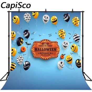 

Capisco Halloween Themed Photography Backdrop Balloons Bats Party Decor Background Photo Studio Booth Photographer Props