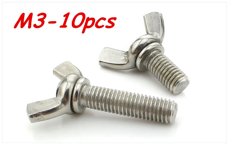 5 PCS M6 Wing Bolts Wing Screw Stainless Steel Wing Bolts Screw Thumb Hand Screwsm630mm