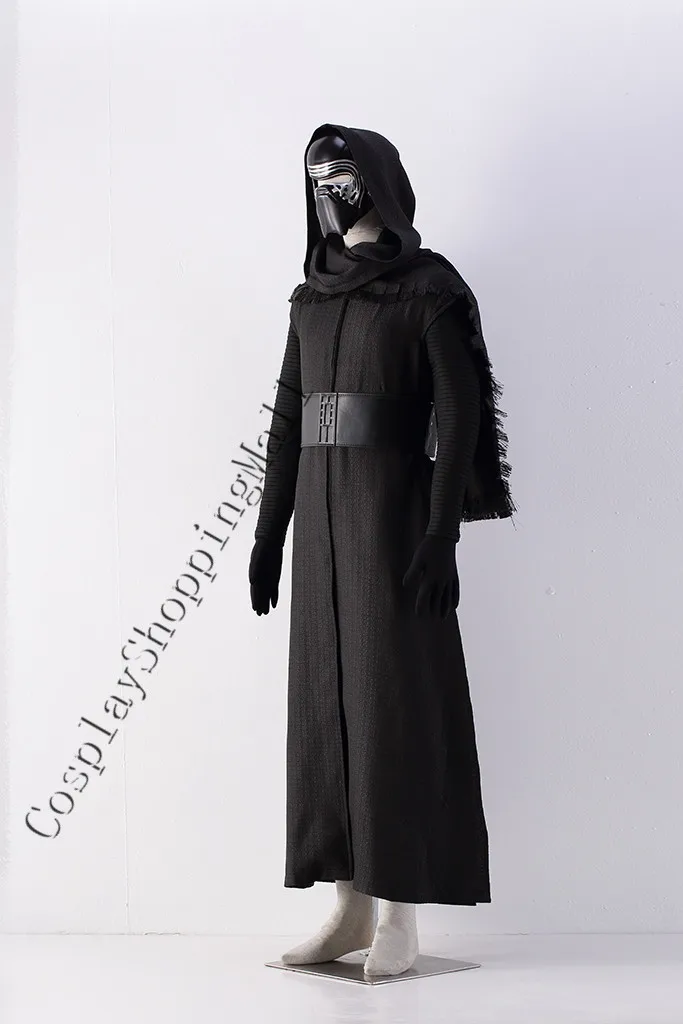 Звездные войны 7 VII The Force Awakens Kylo Ren злодей взрослый черный костюм косплей вечерние костюмы на Хэллоуин с маской
