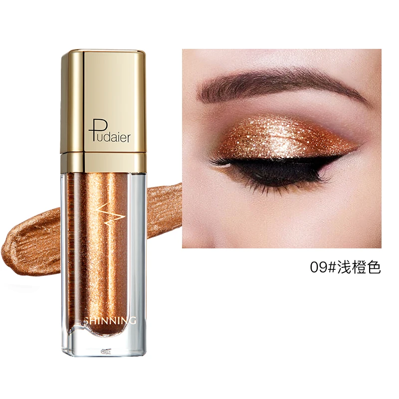 

Hot Fashion Makeup Eye Shadow Soft Glitter makeup Shimmering Colors Eyeshadow liquid eyeshadow Metallic orange eyeshadow