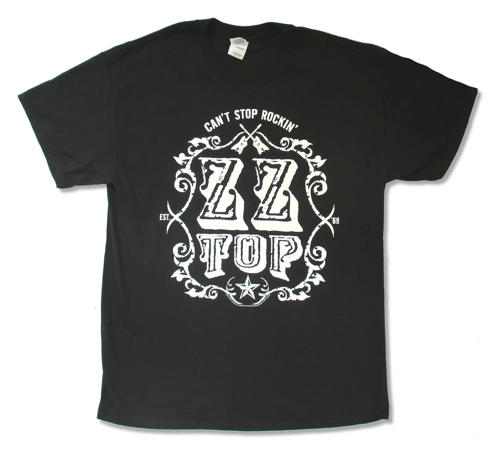 ZZ TOP CANT STOP ROCKIN' TOUR 2013 AR NC BLACK T SHIRT NEW OFFICIAL