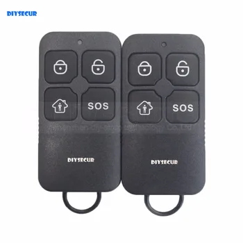 

DIYSECUR K6 Wireless 433Mhz Keyfobs Remote Control for Our Related Home Alarm Home Security System Black